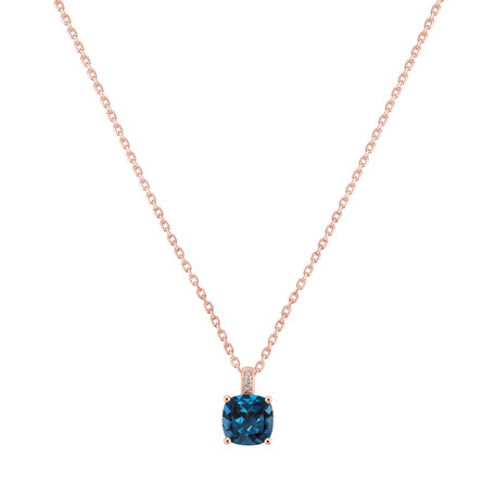 Diamond necklace with Topaz Linnea