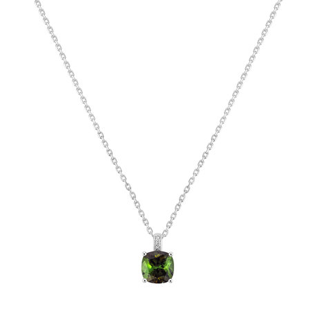 Diamond necklace with Tourmaline Linnea