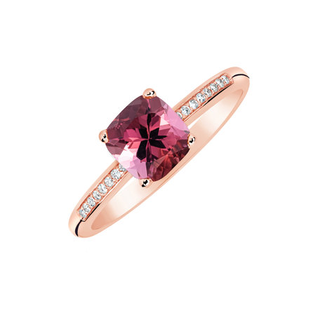 Diamond ring with Tourmaline Melody Harmony