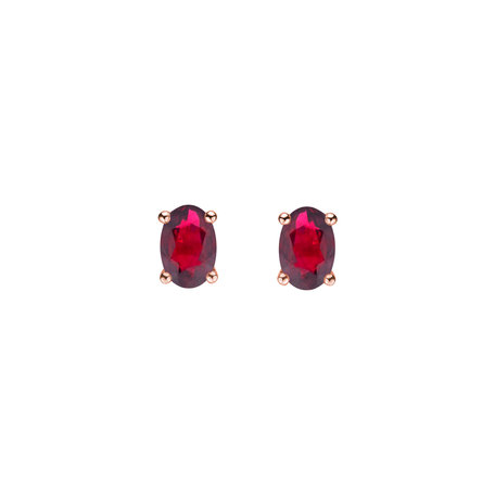 Earrings with Ruby Mystic Abyss