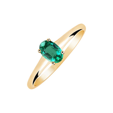 Ring with Emerald Mystic Abyss