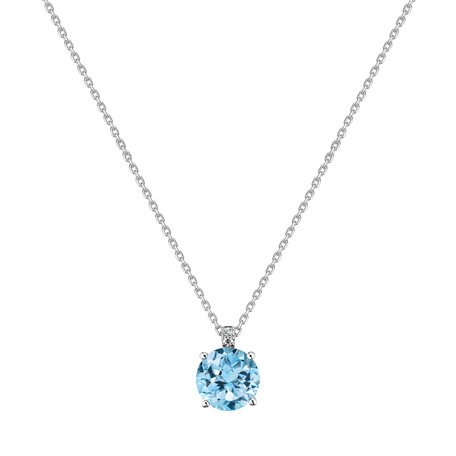 Diamond necklace with Topaz Bethy