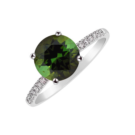 Diamond ring with Tourmaline Bethy