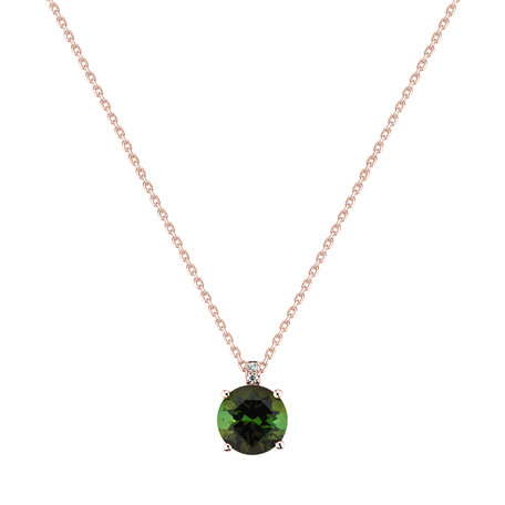 Diamond necklace with Tourmaline Bethy