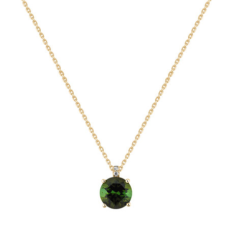 Diamond necklace with Tourmaline Bethy