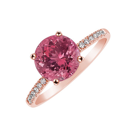 Diamond ring with Tourmaline Bethy