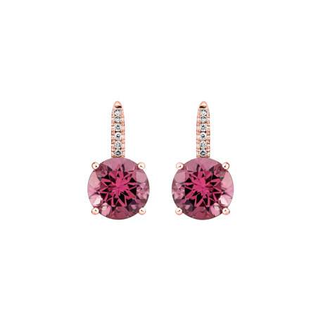 Diamond earrings with Tourmaline Bethy