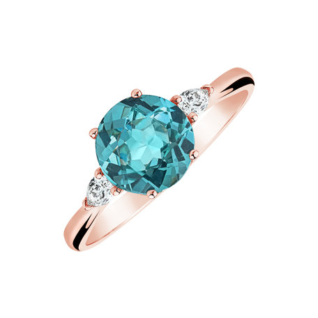 Diamond ring with Apatite Royal Oasis