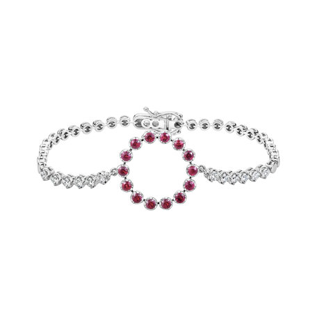 Diamond bracelet with Rubies Lourdes