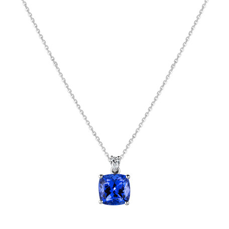 Diamond necklace with Tanzanite Marigold