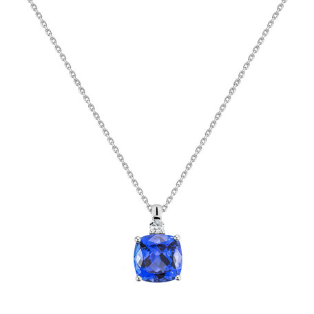 Diamond necklace with Tanzanite The Duchess