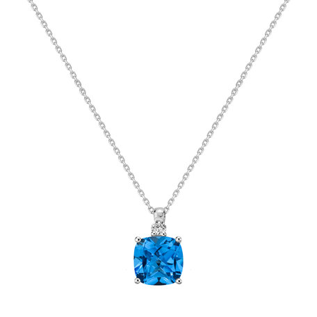 Diamond necklace with Topaz The Duchess