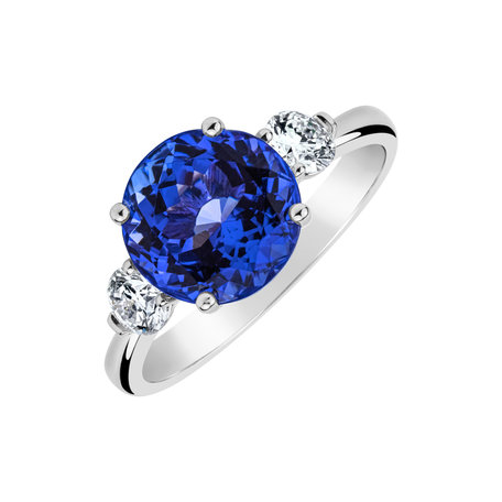 Diamond ring with Tanzanite Whispers of the Moonlight