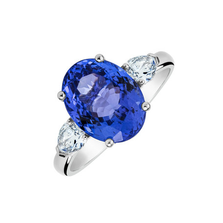 Diamond ring with Tanzanite Fiona