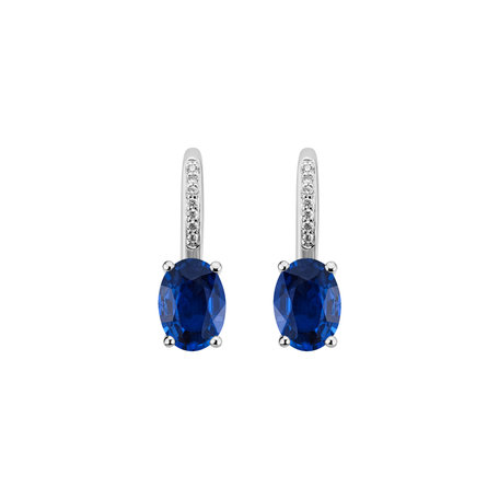 Diamond earrings with Sapphire Lucrezia