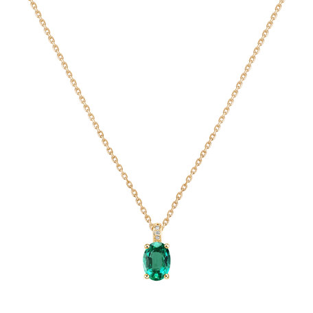 Diamond necklace with Emerald Euphemia