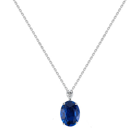 Diamond necklace with Sapphire Élise