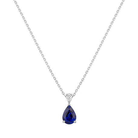 Diamond necklace with Sapphire Whispers of Avalon