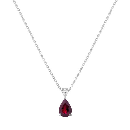 Diamond necklace with Ruby Whispers of Avalon