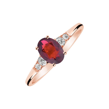 Diamond ring with Ruby Elysandria