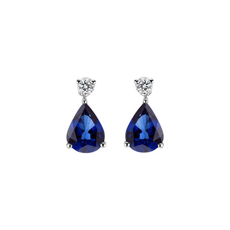 Diamond earrings with Sapphire Galatea