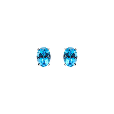 Earrings with Topaz Mystic Abyss