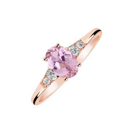 Diamond ring with Tourmaline Elysandria