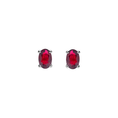 Earrings with Ruby Mystic Light