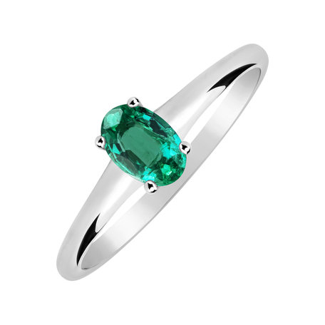 Ring with Emerald Mystic Light