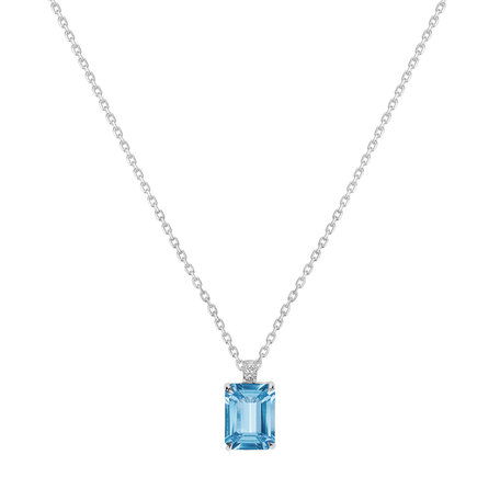 Diamond necklace with Topaz Mireth