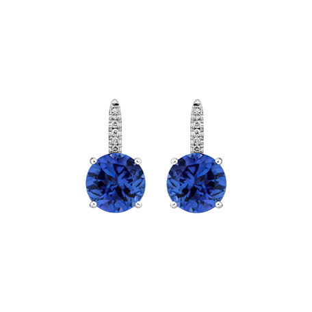 Diamond earrings with Tanzanite Zorabelle