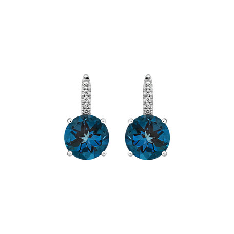 Diamond earrings with Topaz Zorabelle