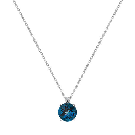 Diamond necklace with Topaz Zorabelle