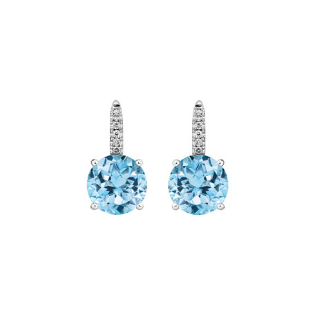 Diamond earrings with Topaz Zorabelle