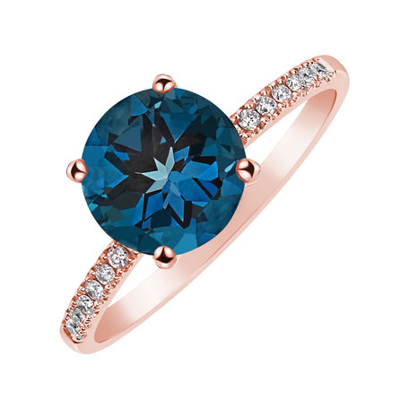 Diamond ring with Topaz Zorabelle