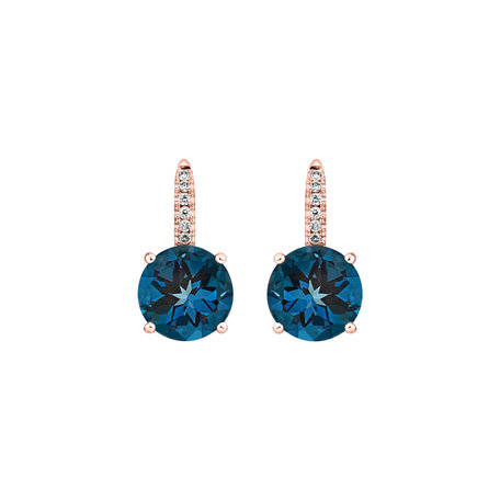 Diamond earrings with Topaz Zorabelle