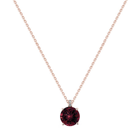 Diamond necklace with Rhodolite Zorabelle