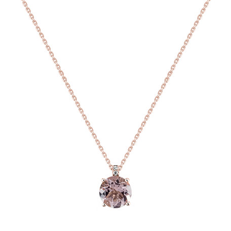 Diamond necklace with Morganite Zorabelle