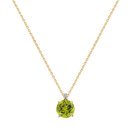 Diamond necklace with Peridot Zorabelle