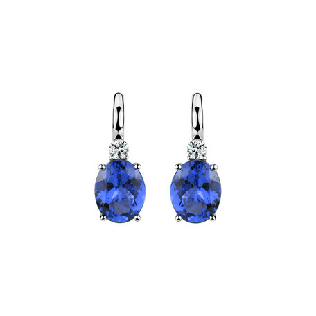 Diamond earrings with Tanzanite Asuan