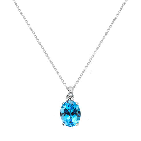 Diamond necklace with Topaz Asuan