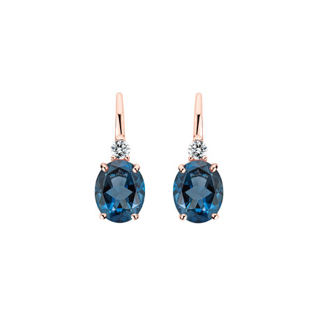 Diamond earrings with Topaz Asuan