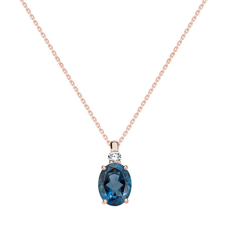 Diamond necklace with Topaz Asuan