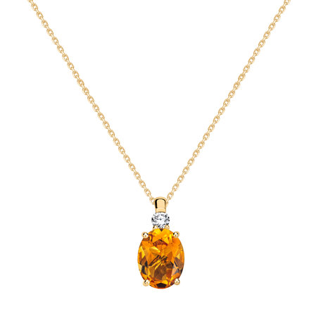 Diamond necklace with Citrine Asuan