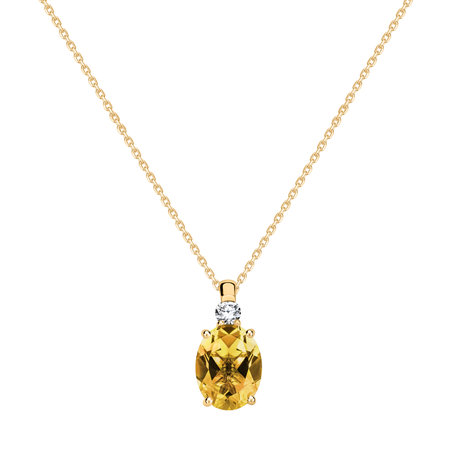 Diamond necklace with Citrine Asuan