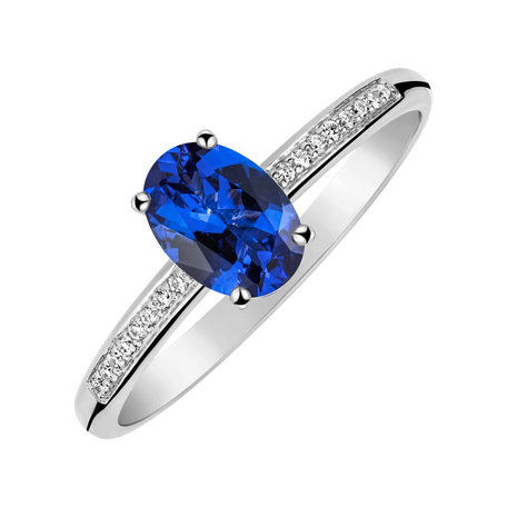 Diamond ring with Tanzanite Lauriene