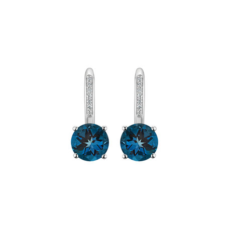 Diamond earrings with Topaz Carleton