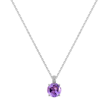 Diamond necklace with Amethyst Zephyrine