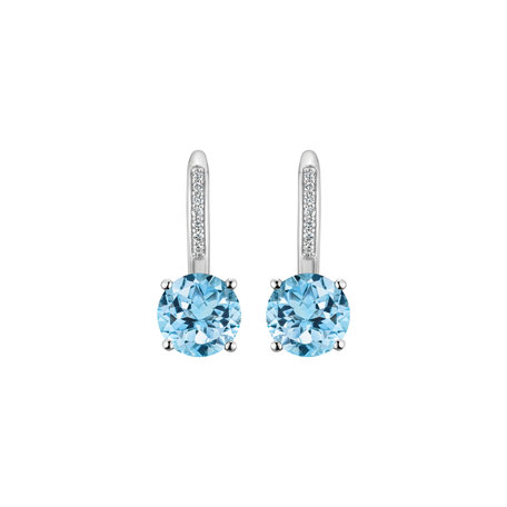 Diamond earrings with Topaz Carleton