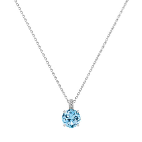 Diamond necklace with Topaz Zephyrine